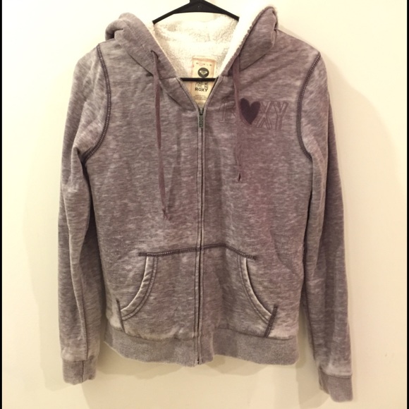 Roxy Retro Zip-Up Purple Hoodie