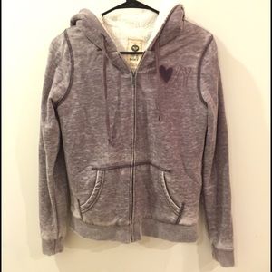Roxy Retro Zip-Up Purple Hoodie