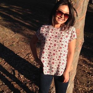 H&M Floral Printed Crepe Top