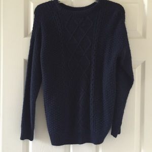 Oversized navy sweater