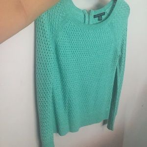 american eagle teal sweater
