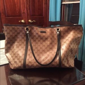 AUTHENTIC Gucci  Guccissima Shiny Coated Canvas