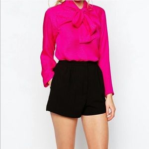 🎁Fushia Pink Bow Tie Blouse🎁