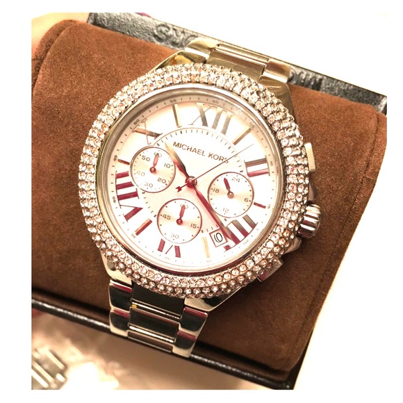 Michael Kors Accessories - Michael kors Watch (Silver) with crystals