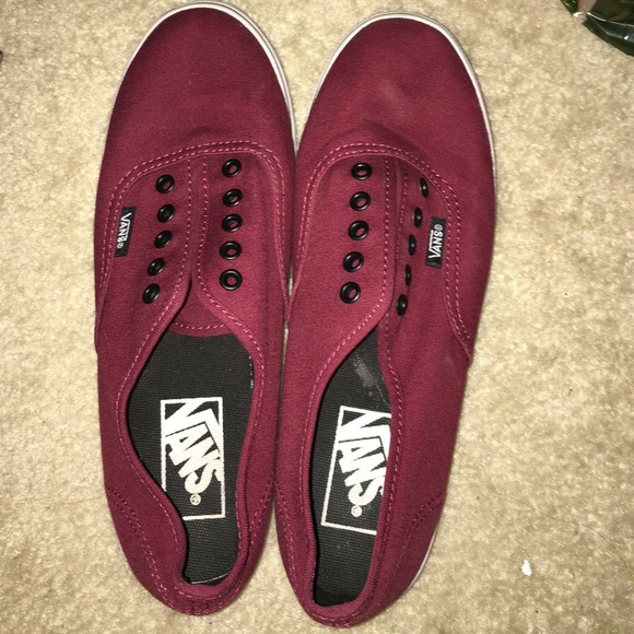 burgundy vans