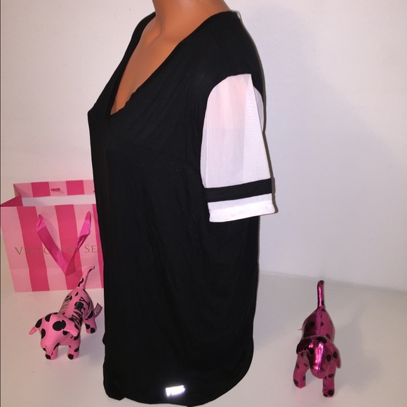 🚫SOLD🚫NEW PINK VS MESH SLEEVES SHIRT - Picture 2 of 3