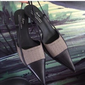 🎁Donald Pliner Couture GoldThreadTweed Pointies🎁