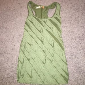 Green racerback tank top