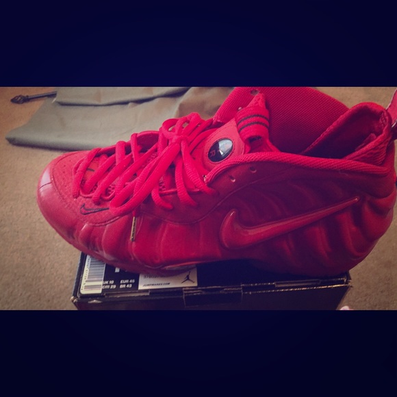 Red foam Nike sneaker