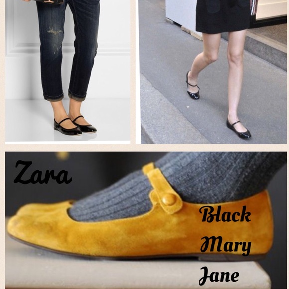 Zara Shoes - 🎁 Beautiful Black Mary Janes Low Heel🎁