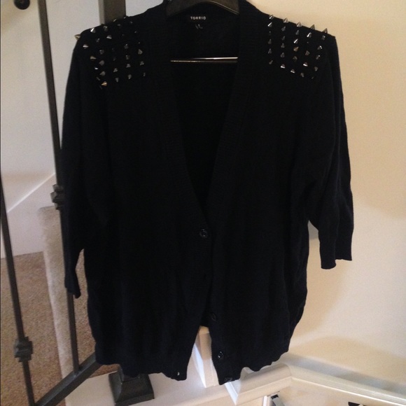 studded shoulder sweater