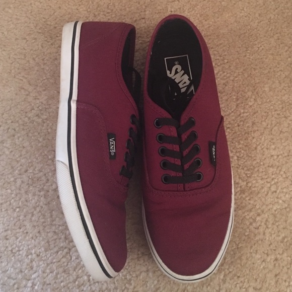 ❌⚠️SOLD⚠️❌Authentic Lo Pro Maroon Vans - Picture 2 of 2