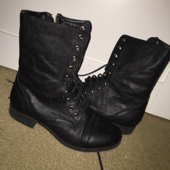 Classic Black Combat Boots