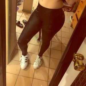 Faux leather leggings