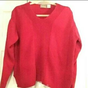 Bright cherry red sweater