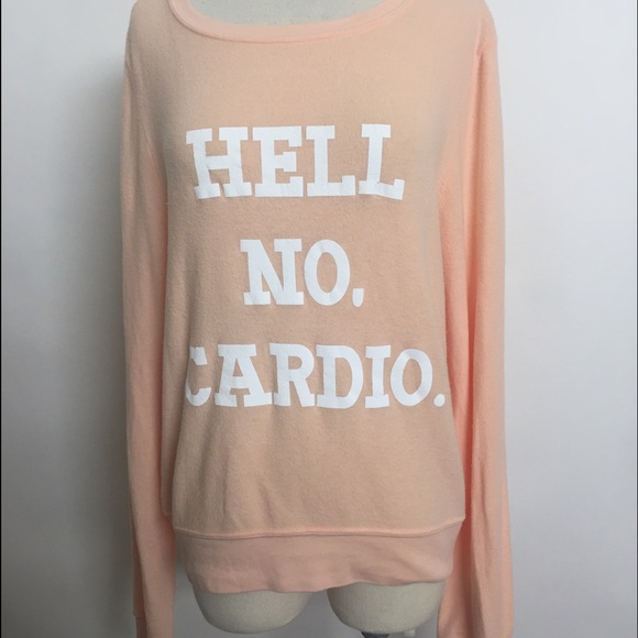 Auth Wildfox Hell No Cardio Baggy Beach Jumper S