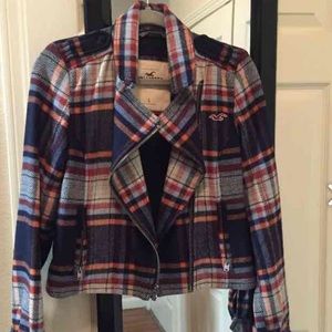 Plaid hollister coat