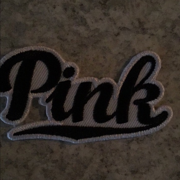 PINK embroidery patch