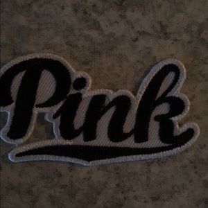 PINK embroidery patch