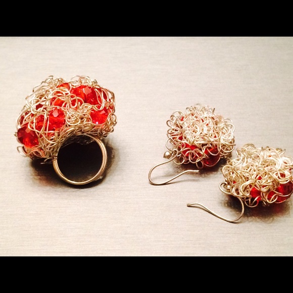 SET EARRINGS & RING ❤️ - Picture 3 of 3