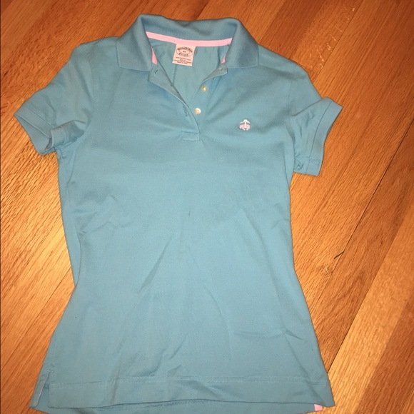 Brooks brothers light blue polo golf shirt