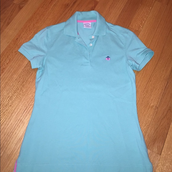 Sea foam green brooks brothers women's polo
