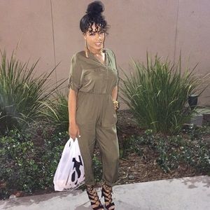 Olive green romper