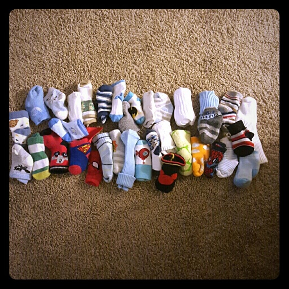 ❌SOLD SEPERATELY❌ 36 Pairs of Baby Boy Socks