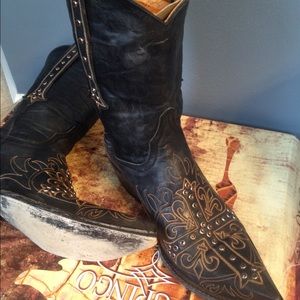 Old Gringo distressed leather cross boots