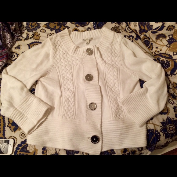 Banana republic white retro looking sweater