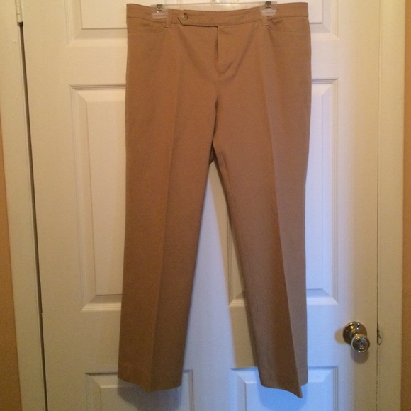 NWOT Ralph Lauren Tab Front Stretch Khaki Pants
