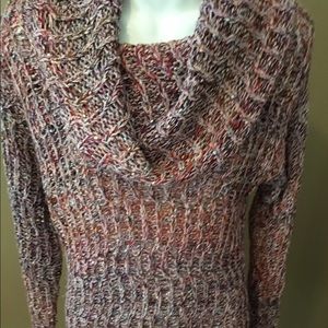 Cow Neck Crocheted  Sweater