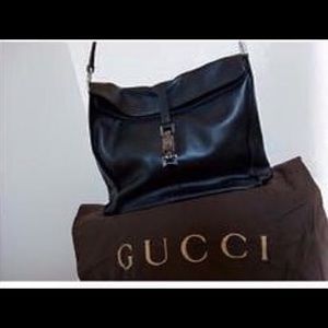 Gucci bag fold over in black