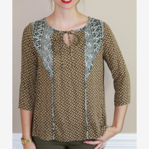 Printed tunic top