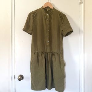Burberry Dresses - Burberry Brit Green Mulberry Silk Dress Burberry Dresses - Burberry Brit Green Mulberry Silk Dress