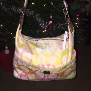 Coach Hamptoms Pastel Scribble Shoulder Bag
