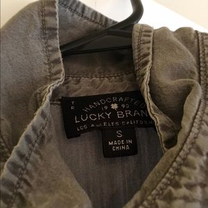Luck Brand Grey Button up Shirt