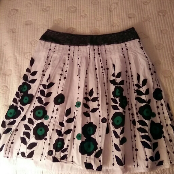 ABStudio size12 printed cotton skirt w/ underskirt