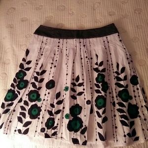 ABStudio size12 printed cotton skirt w/ underskirt