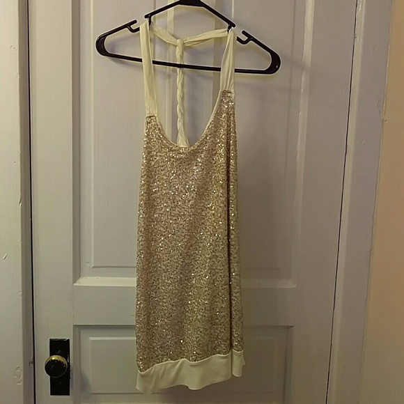 Express sequin tank top