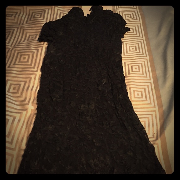 Black lace dress