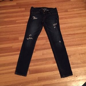 Size 8 regular length distressed jeans!
