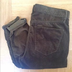 Madewell skinny skinny cords in dusty olive