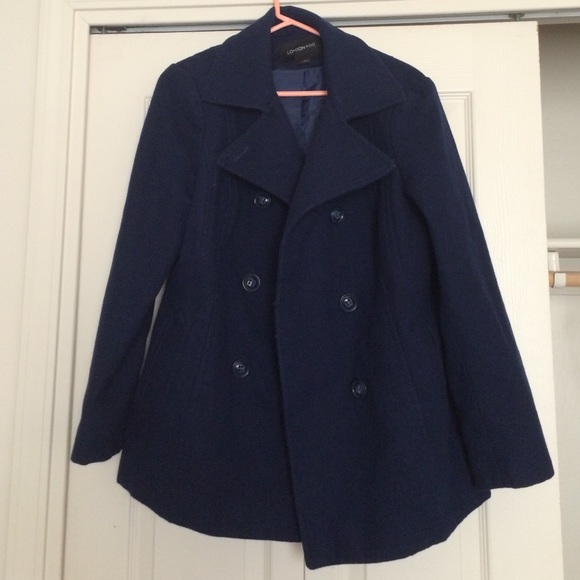 Dark blue large London Fog coat