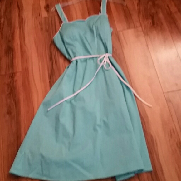 Like new spaghetti strap Aqua dress with jacket