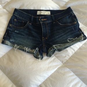 Abercrombie & Fitch Cuff Off Denim Shorts