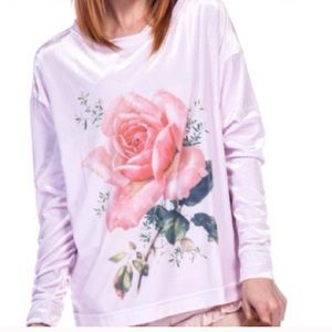 WILDFOX A Rose will Bloom Velour Jumper