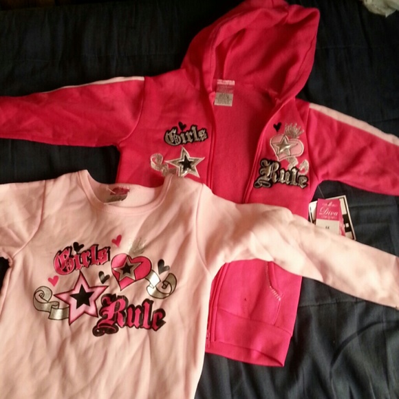 2-piece Girls Sweater And Long Sleeve Brand New