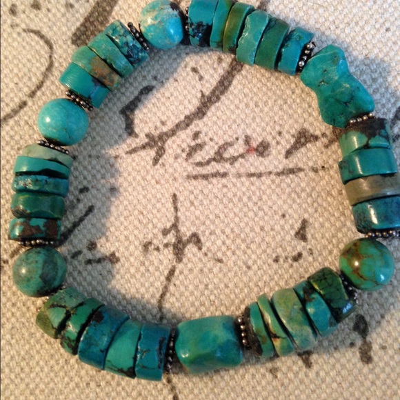 Silpada Turquoise & Sterling Retired Bracelet