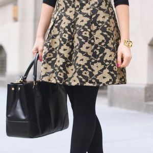 LOFT Skirts - Price Drop‼️ Gold and Black Winter Floral Skirt LOFT Skirts - Price Drop‼️ Gold and Black Winter Floral Skirt